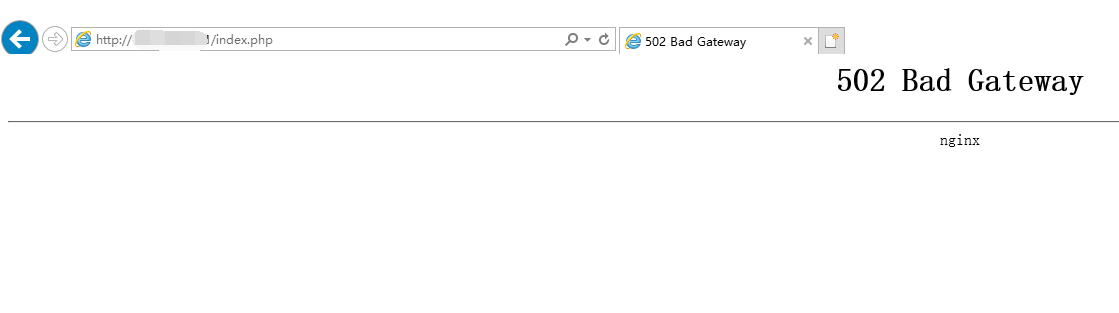 502 Bad Gateway