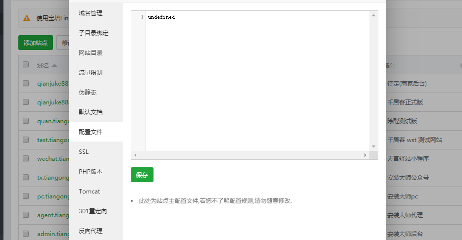 配置文件显示undefined