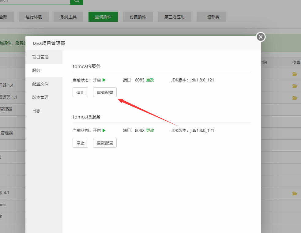 如何详细使用宝塔面板搭建jsp插图6