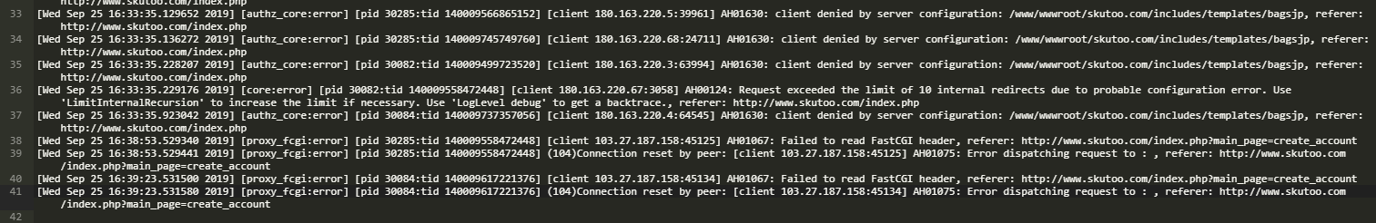 proxy_fcgi:error