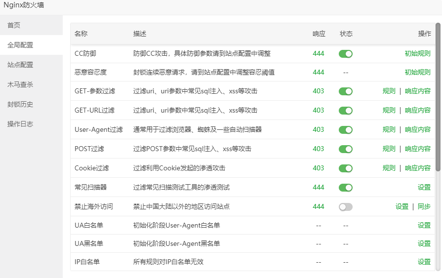 NGINX防火墙设置