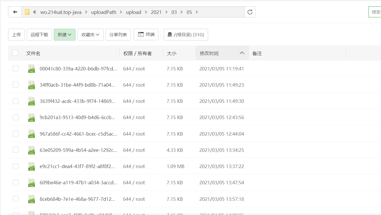 服务器图片文件存储位置