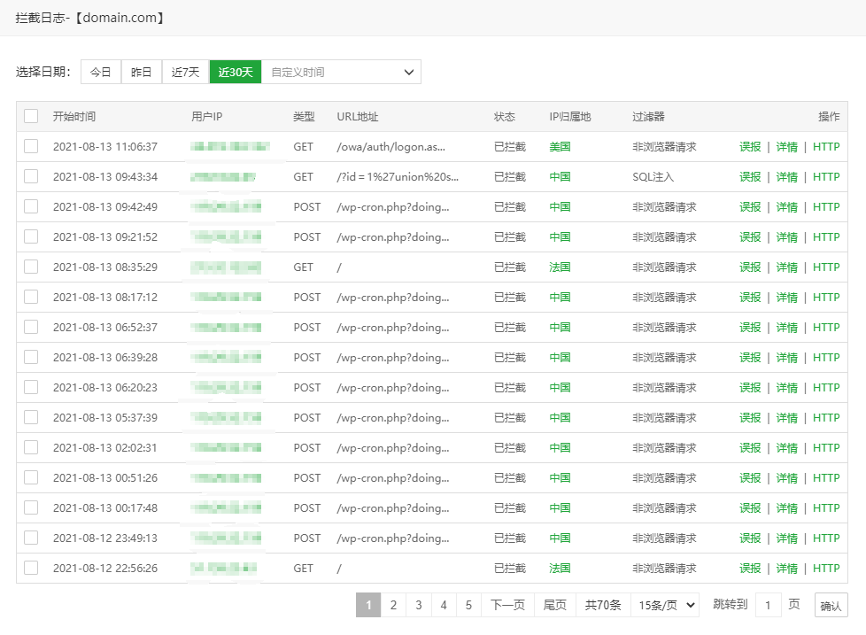 关于宝塔Nginx网站防火墙的说明使用插图16