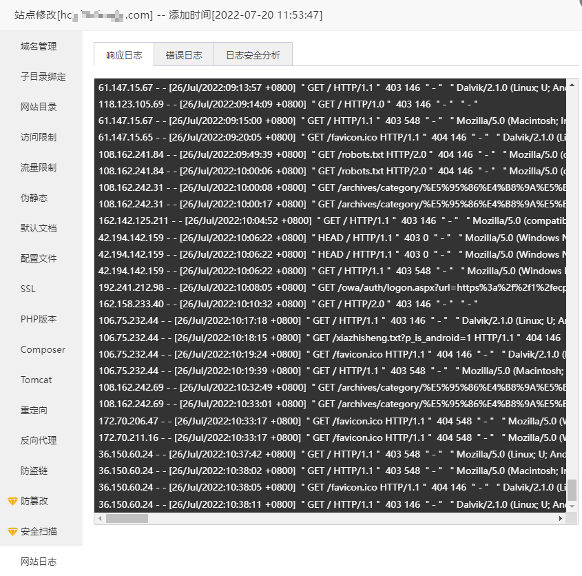 网站日志图