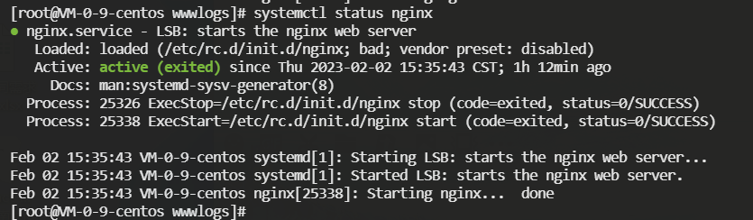 之后nginx出现exit