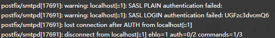 SASL错误