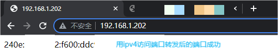 ipv4访问80成功