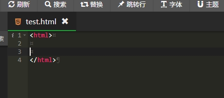 服务器上新建一个空白HTML