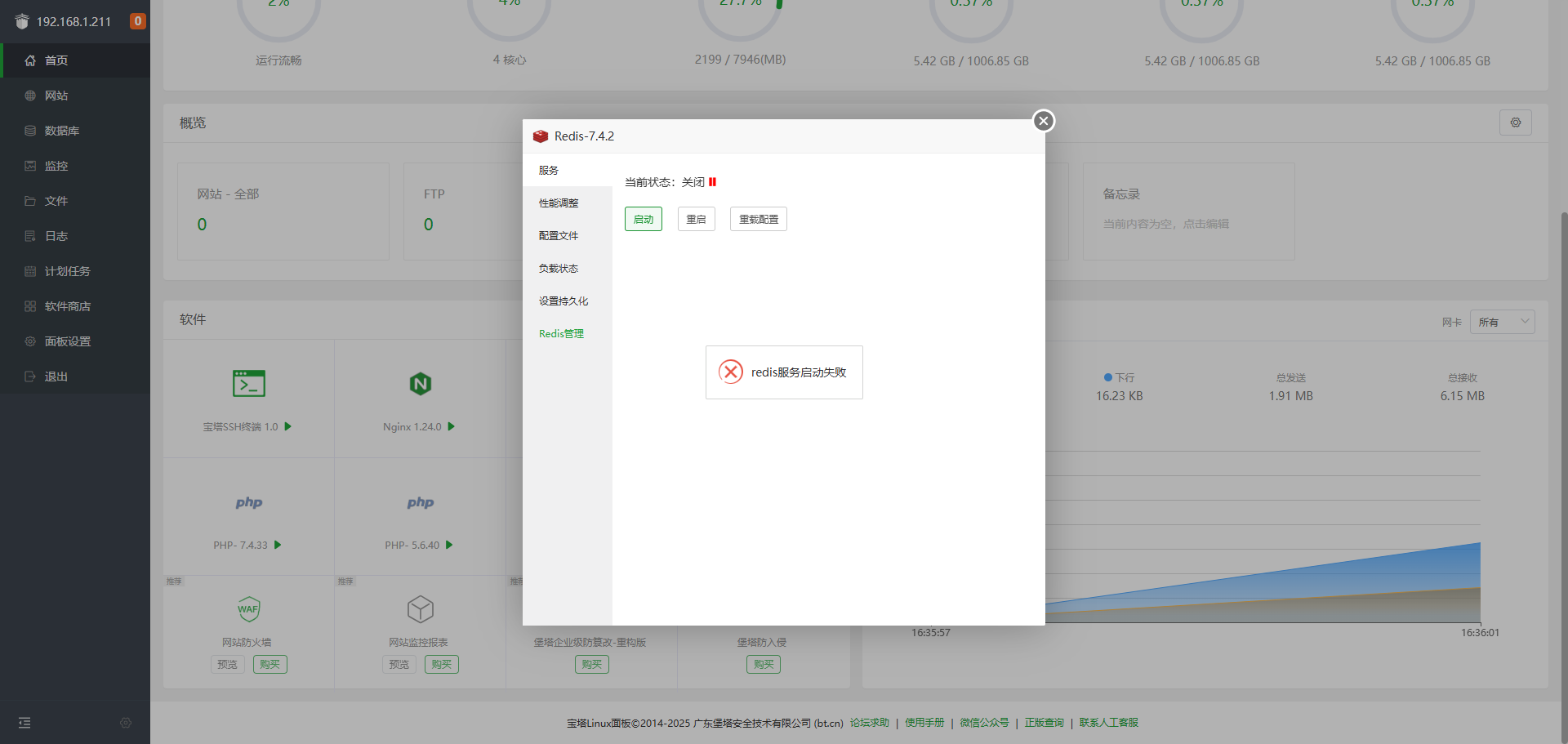 redis无法启动